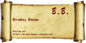 Brebu Bese névjegykártya